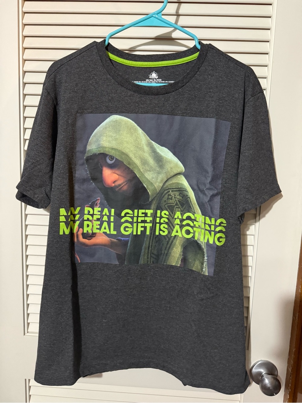 Encanto Charcoal Graphic Tee with Bruno Character Print
